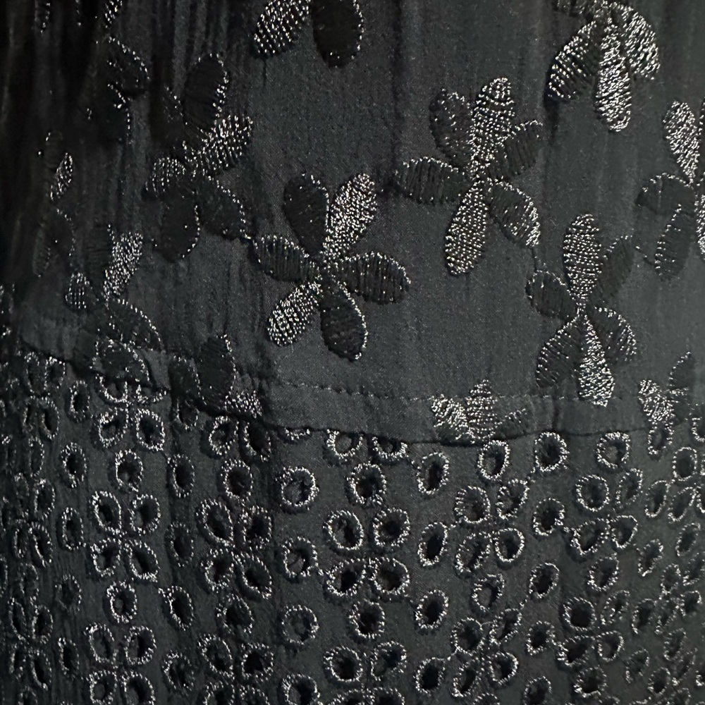 Boston Proper Embroidered Eyelet Fit & Flare Wrap… - image 4